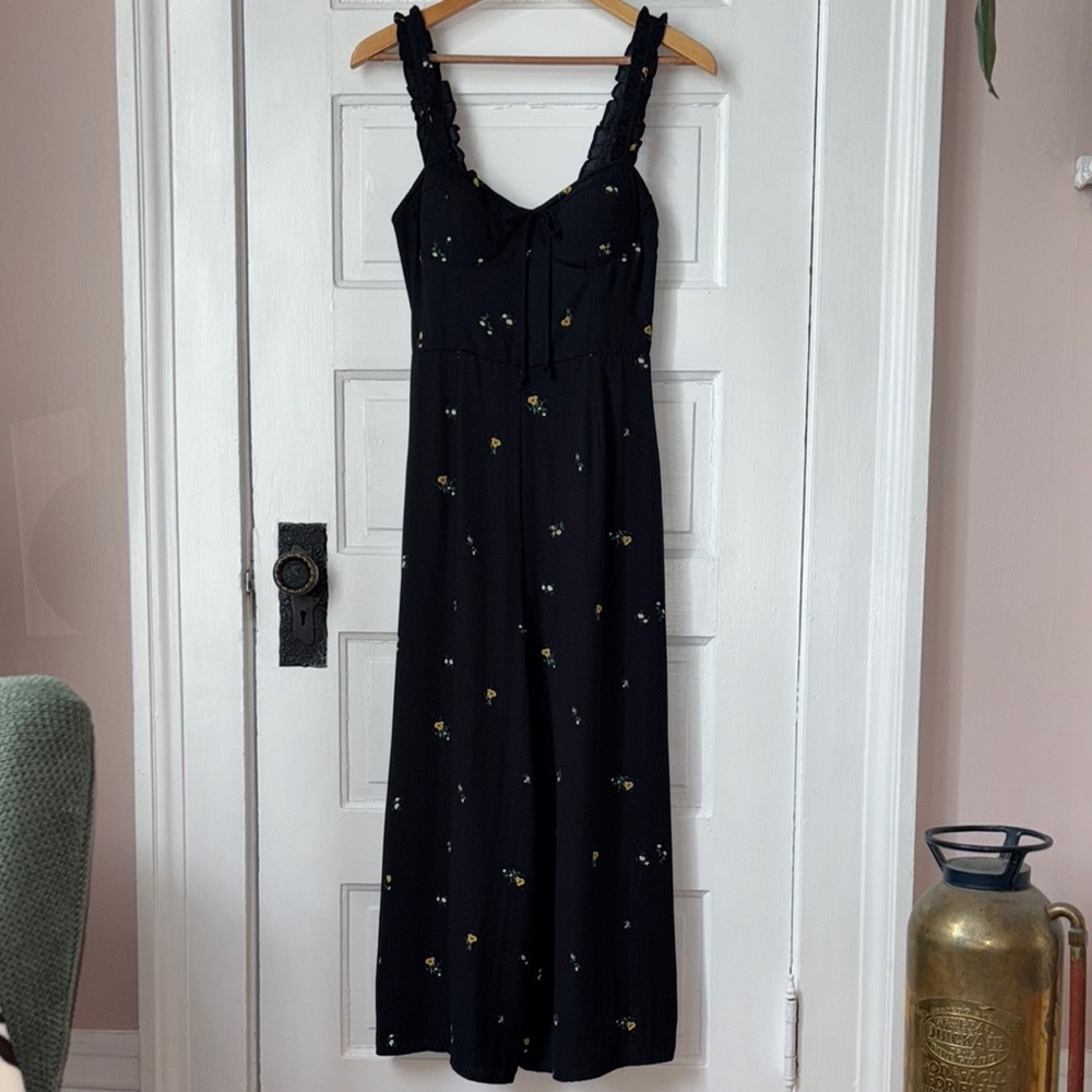 WILD FABLE FLORAL PRINT CROPPED WIDE LEG JUMPSUIT - Picture 3 of 12